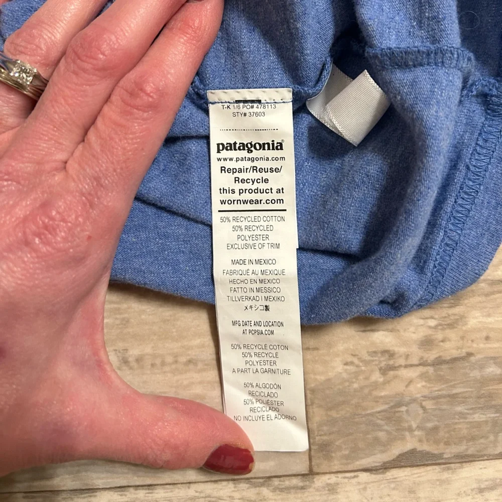 Patagonia Heather Blue Crew Neck Shirt - Picture 5 of 7
